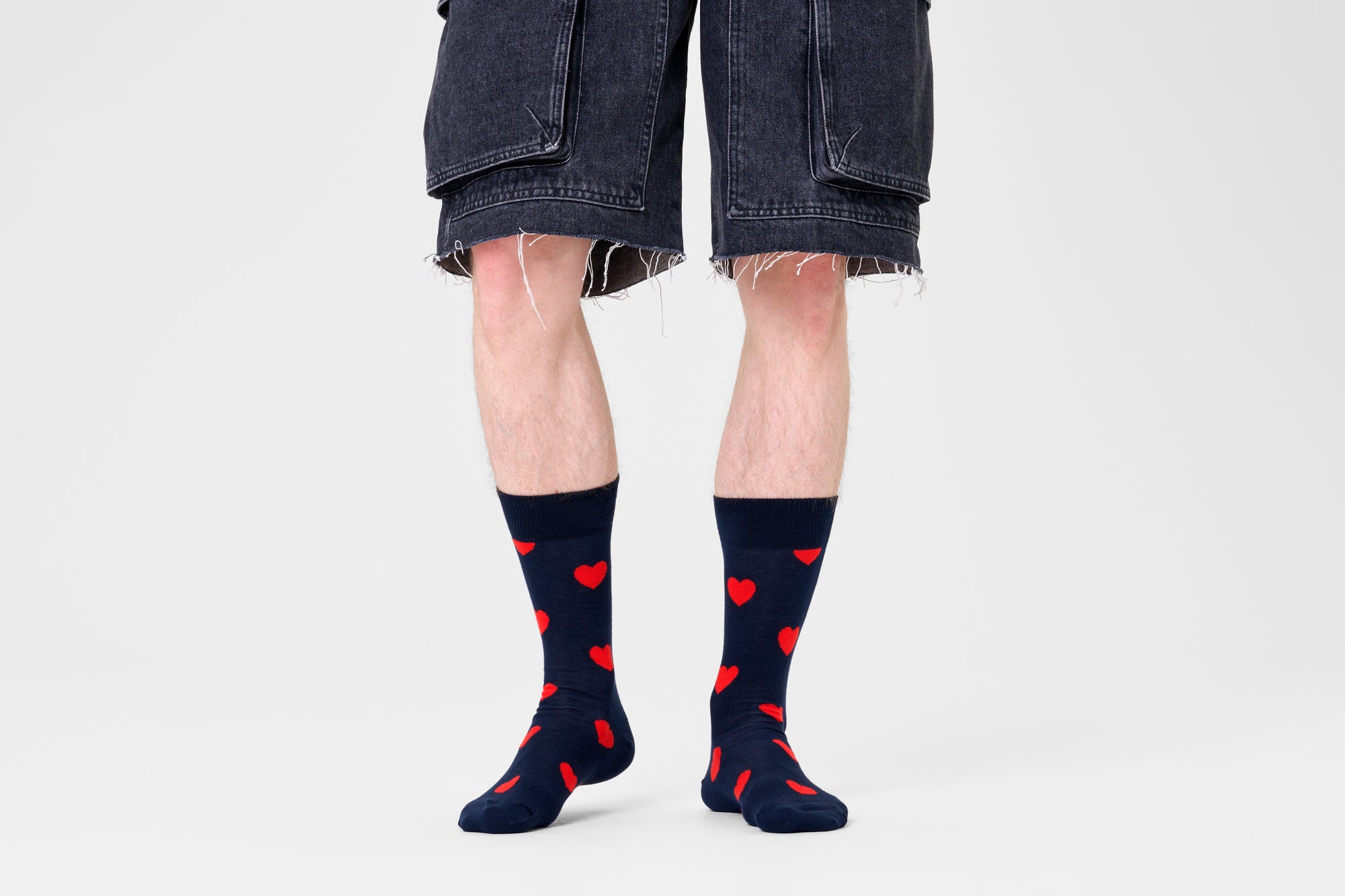 HAPPY SOCKS | HEART SOCK | האפי סוקס זוג גרביים לבבות 911