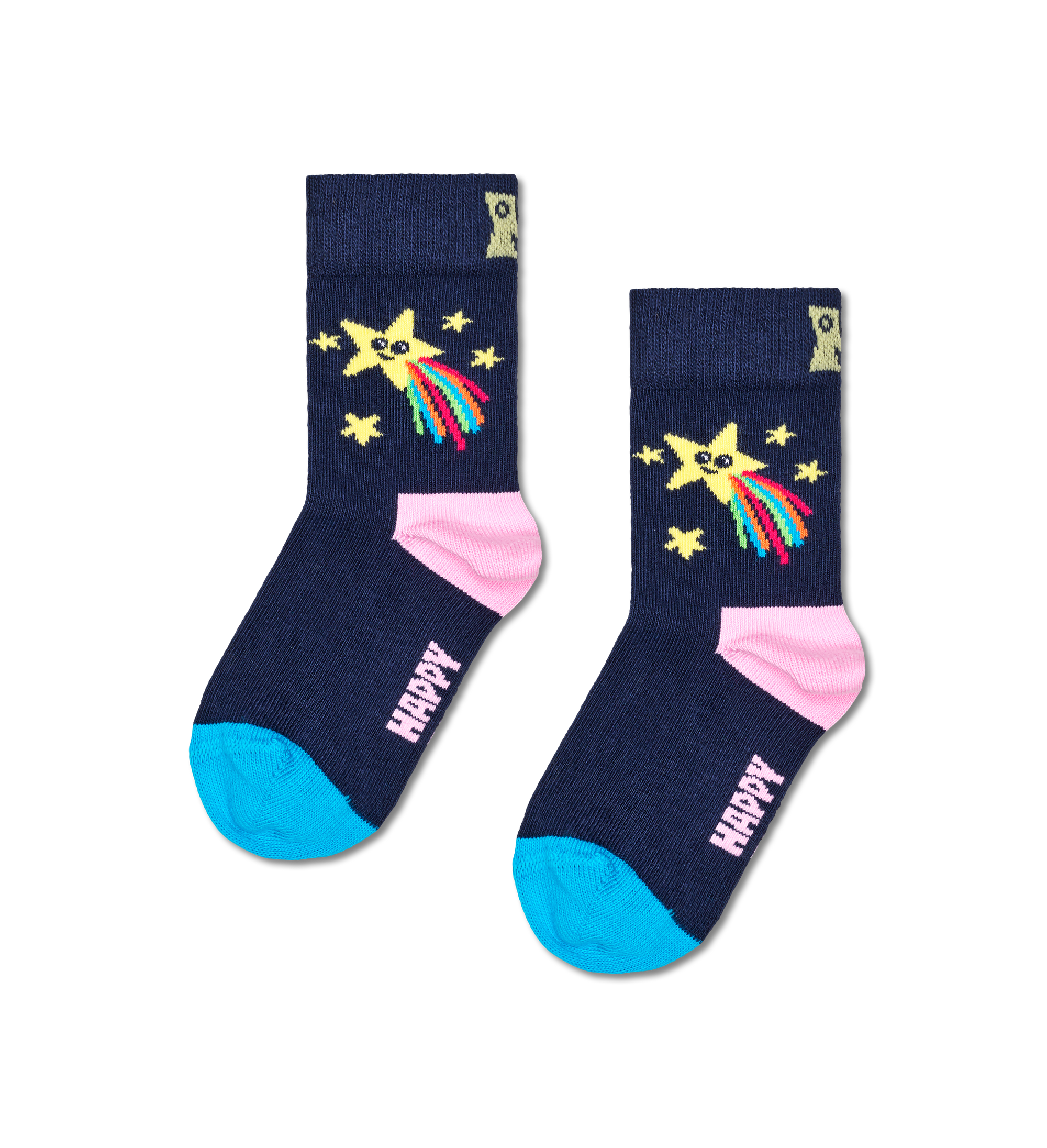 HAPPY SOCKS | KIDS SHINING STAR SOCK | האפי סוקס זוג גרביים ילדים כוכב 911