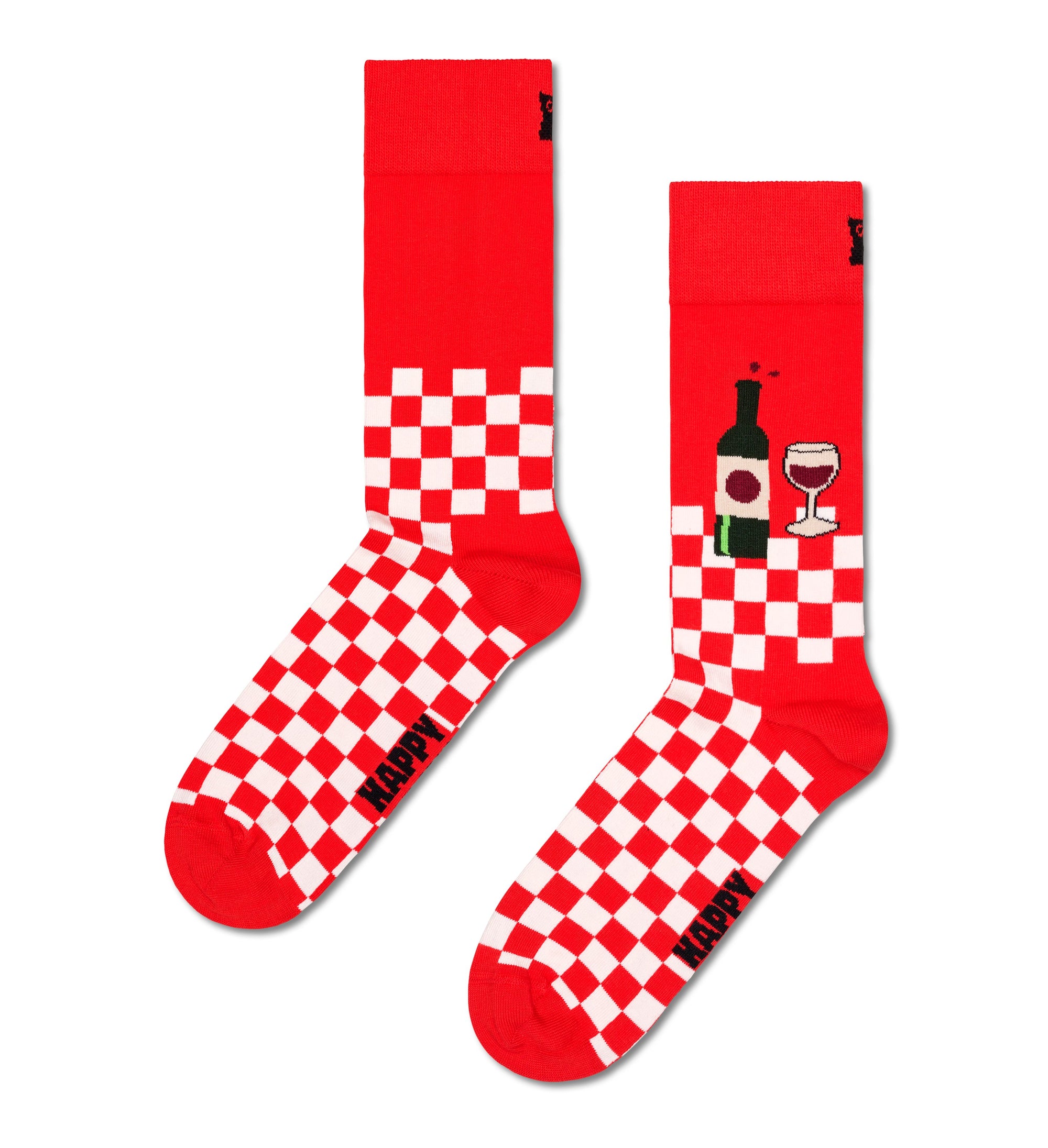 HAPPY SOCKS | WINE AND DINE SOCK | האפי סוקס זוג גרביים יין 911
