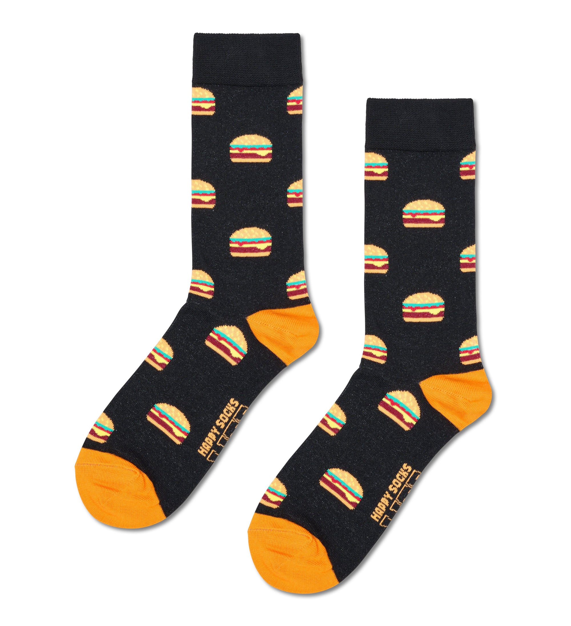 HAPPY SOCKS | LITE HAMBURGER SOCK | האפי סוקס זוג גרביים המבורגר 911