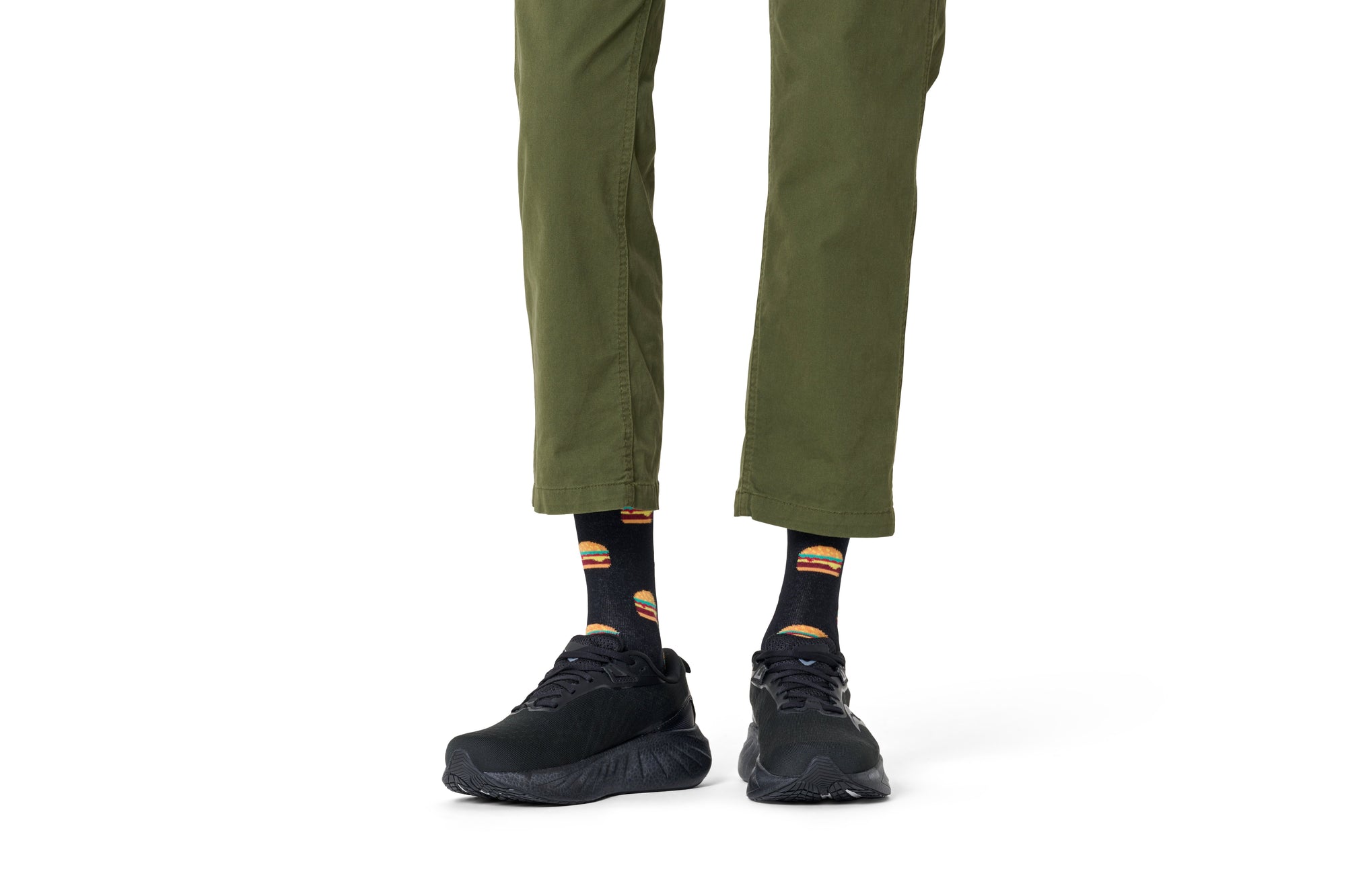 HAPPY SOCKS | LITE HAMBURGER SOCK | האפי סוקס זוג גרביים המבורגר 911