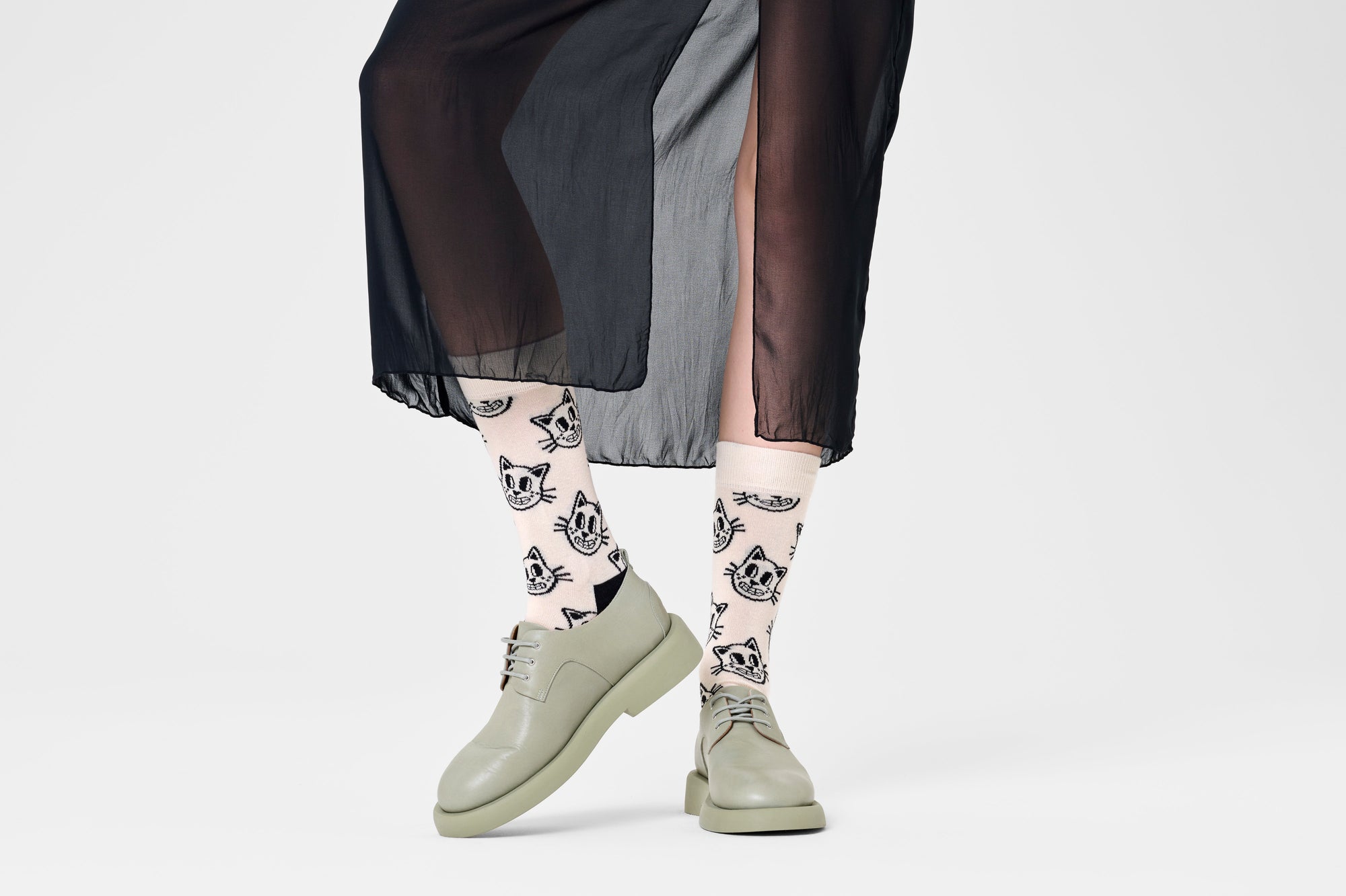 HAPPY SOCKS | CAT SOCK | האפי סוקס זוג גרביים חתול 911