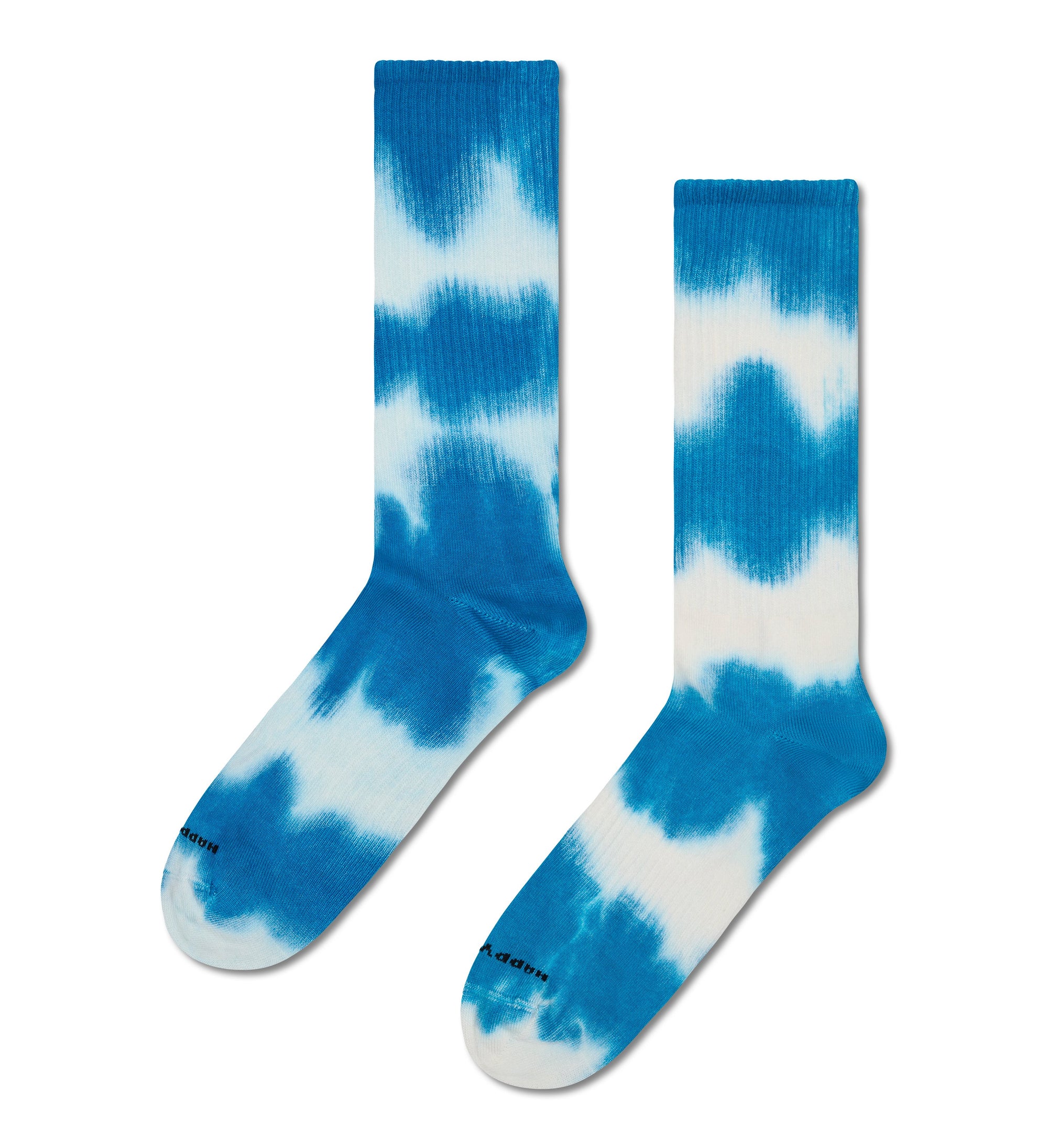 HAPPY SOCKS | TIE-DYE STRIPE SNEAKER SOCK | האפי סוקס זוג גרביים טאי דאי לבן 911
