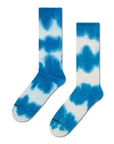 HAPPY SOCKS | TIE-DYE STRIPE SNEAKER SOCK | האפי סוקס זוג גרביים טאי דאי לבן 911
