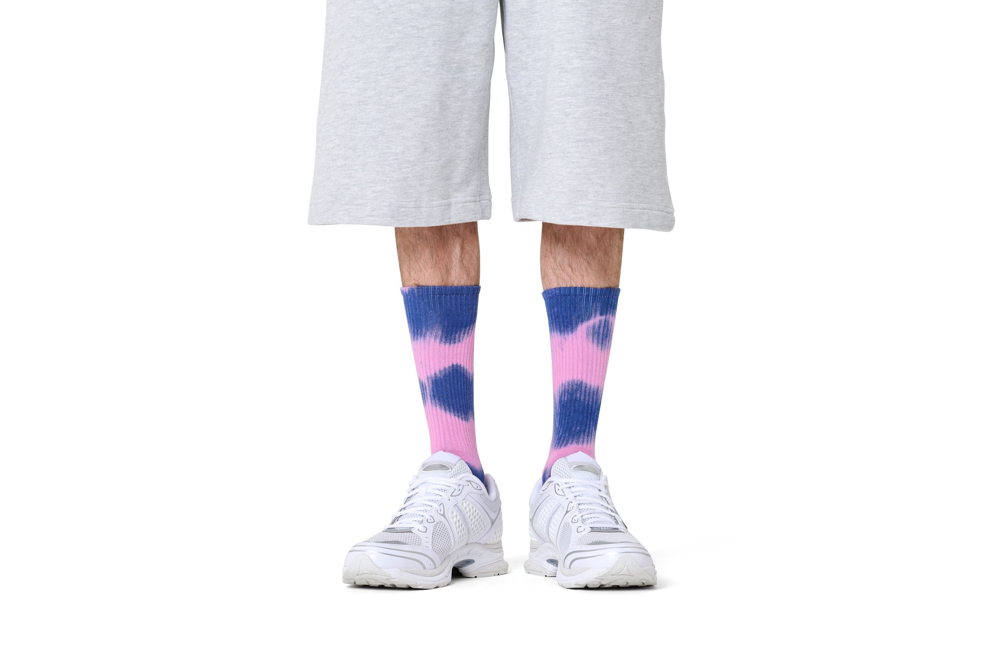 HAPPY SOCKS | TIE-DYE STRIPE SNEAKER SOCK | האפי סוקס זוג גרביים טאי דאי 911