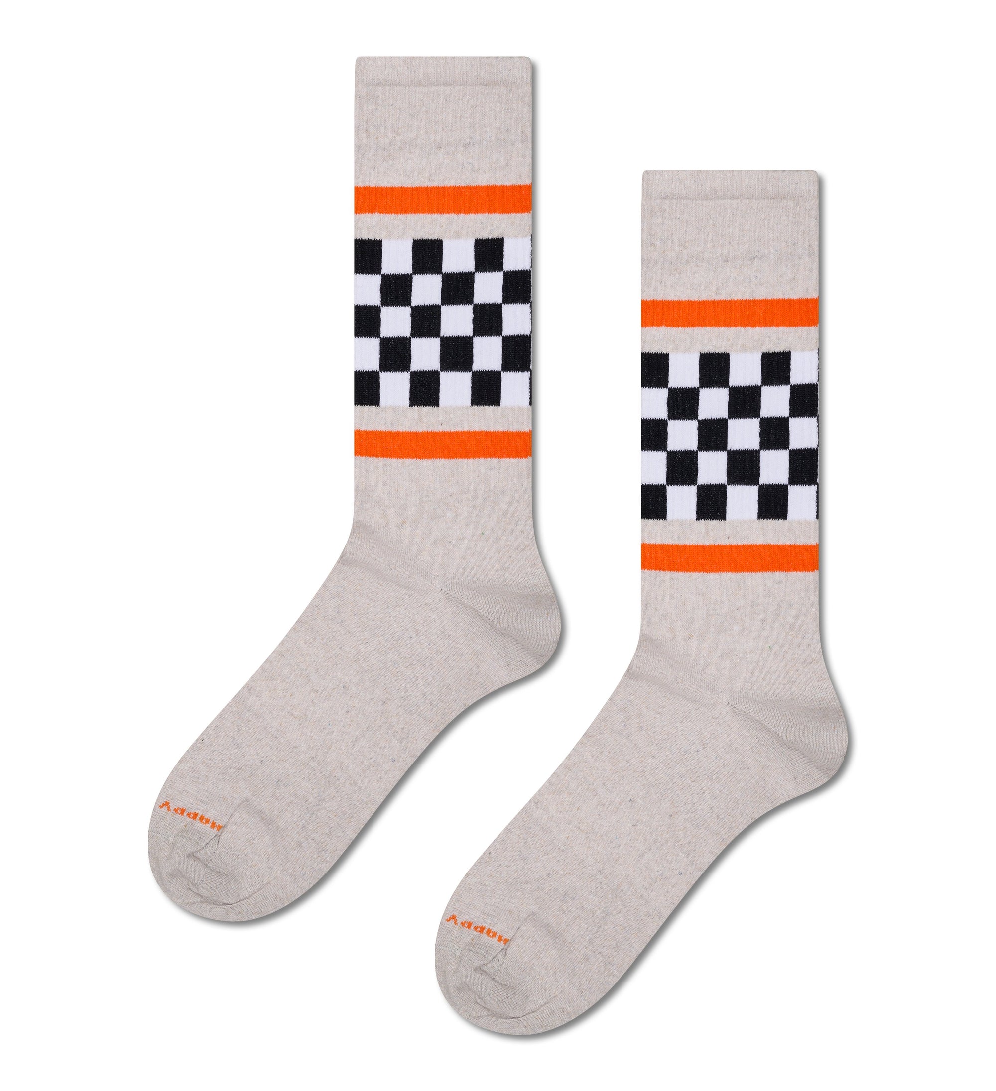 HAPPY SOCKS | CHECKED STRIPE SNEAKER SOCK | האפי סוקס זוג גרביים שח מט 911