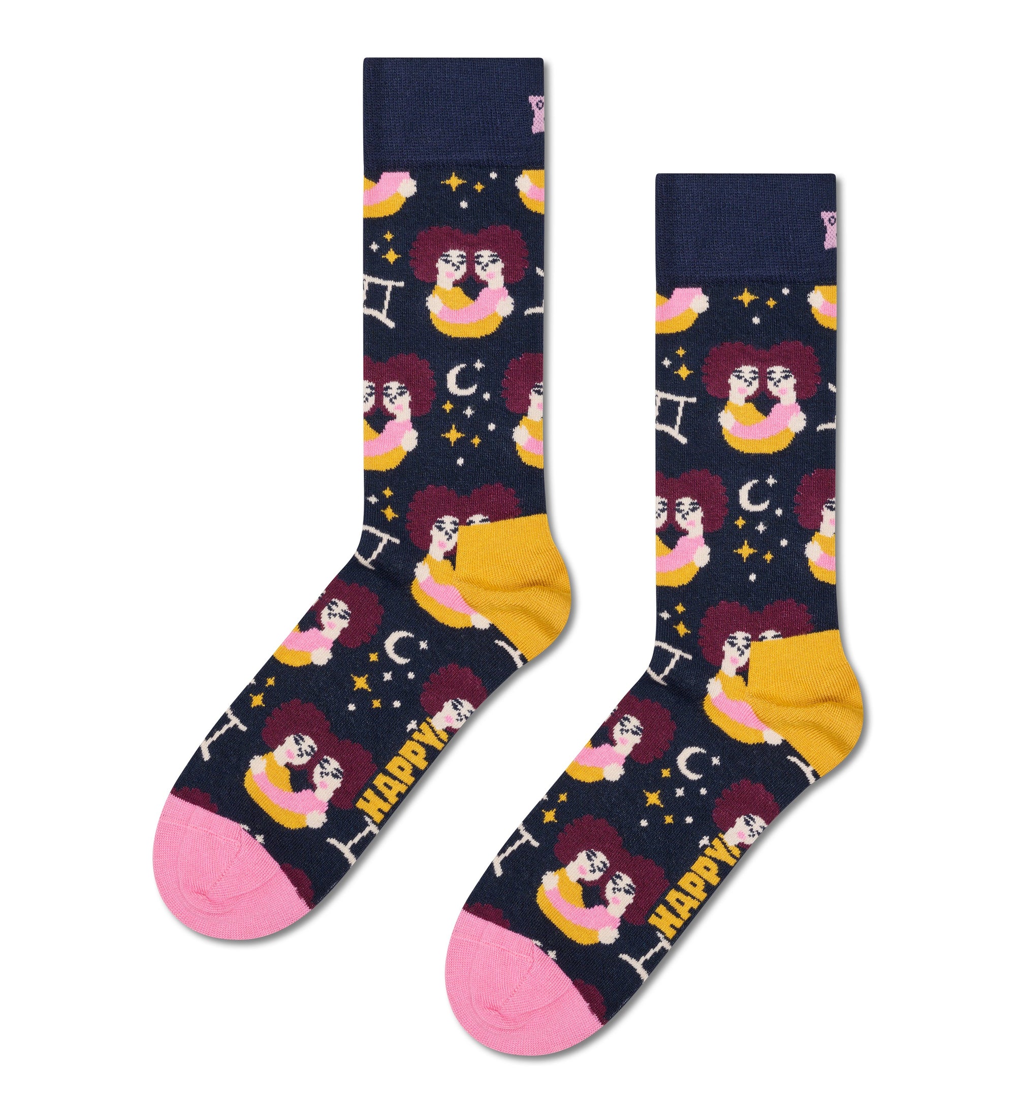 HAPPY SOCKS | GEMINI SOCK | האפי סוקס זוג גרביים מזל תאומים 911