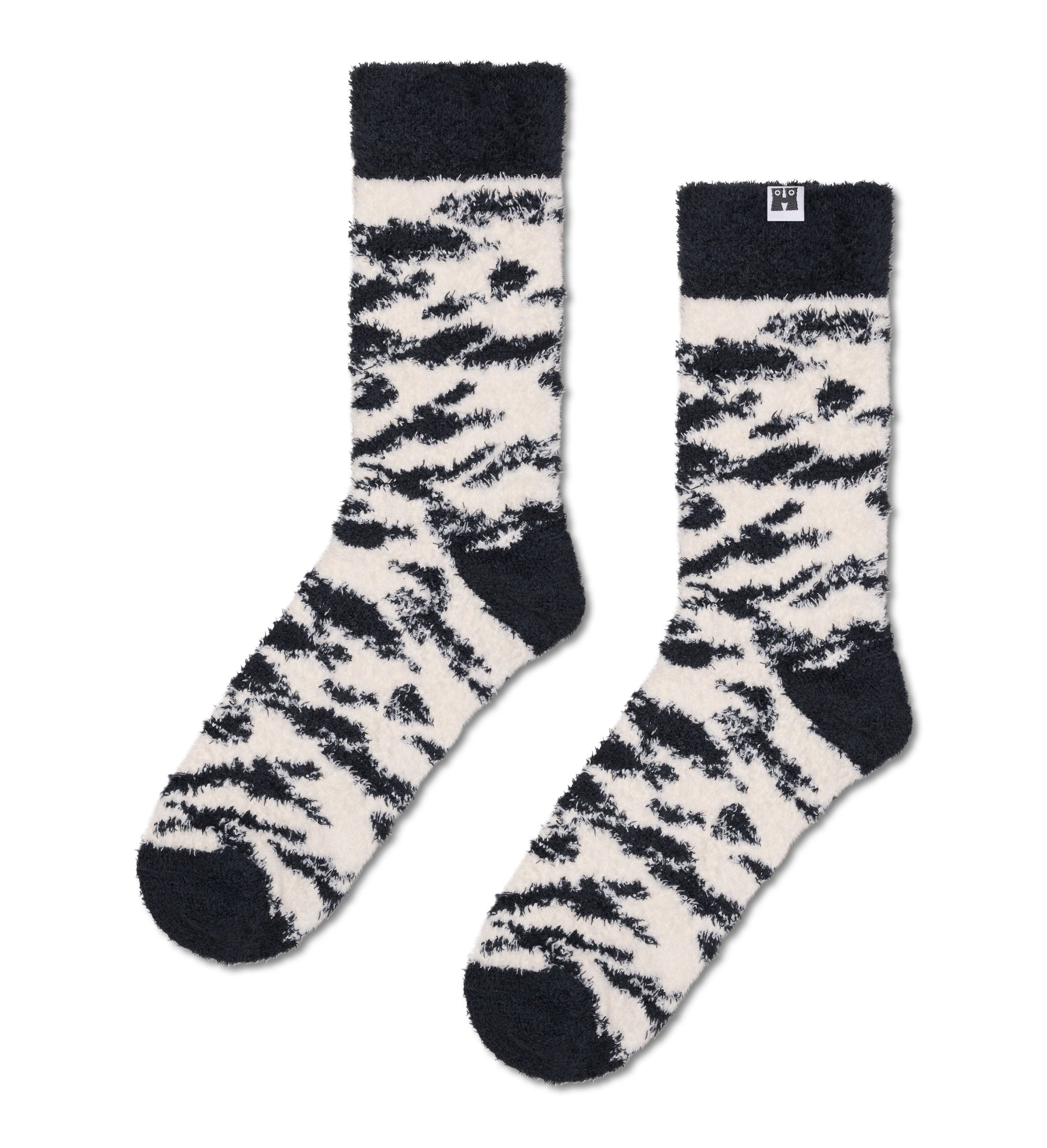 HAPPY SOCKS | FLUFFY ZEBRA SOCK | האפי סוקס זוג גרביים זברה 911