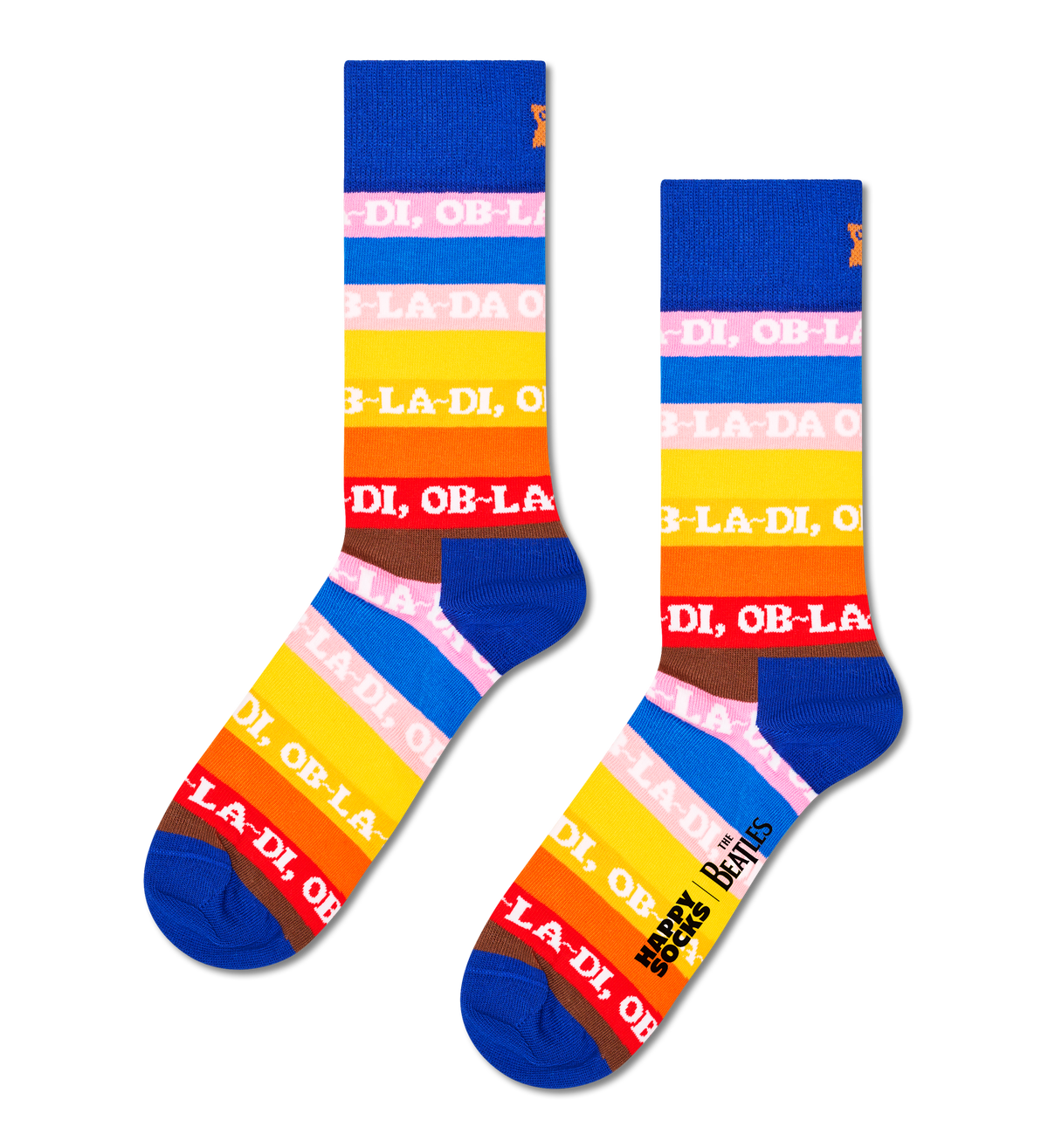 HAPPY SOCKS | THE BEATLES OB-LA-STRIPE SOCK | האפי סוקס זוג גרביים 911