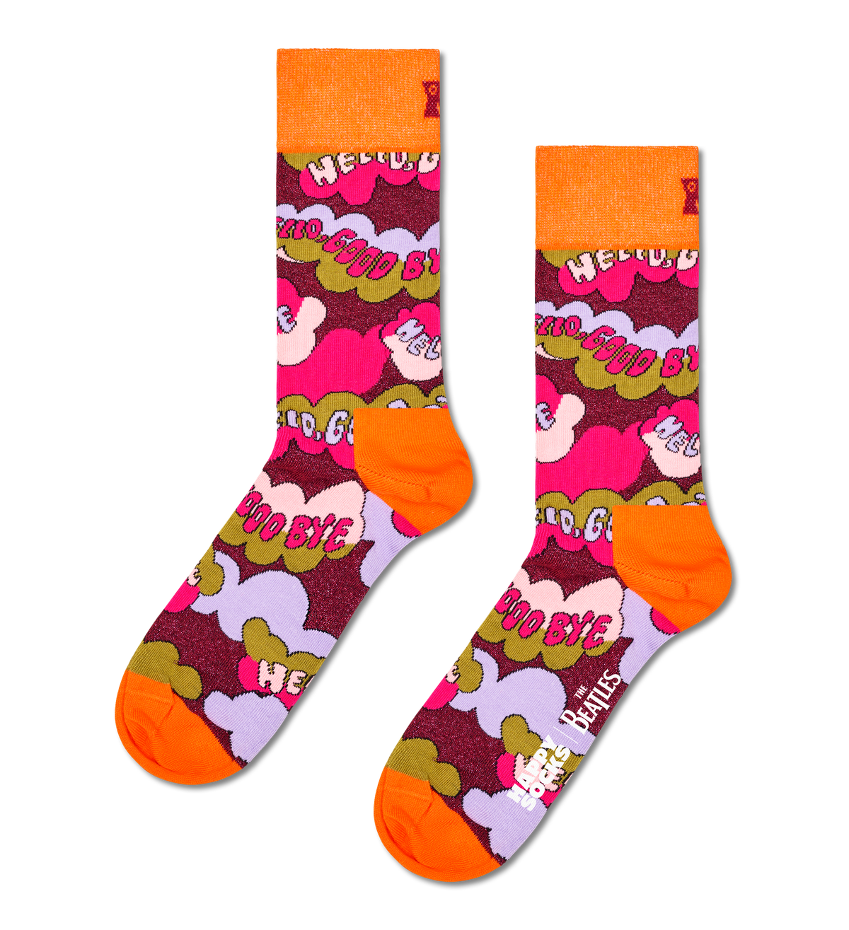 HAPPY SOCKS | THE BEATLES HELLO GOODBYE SOCK | האפי סוקס זוג גרביים 911