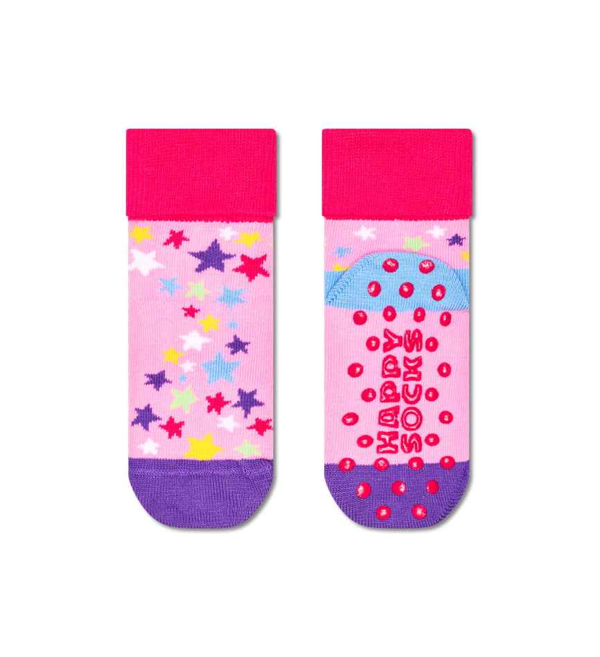 HAPPY SOCKS | KIDS STAR ANTI SLIP SOCK | האפי סוקס זוג גרביים לתינוקות 911