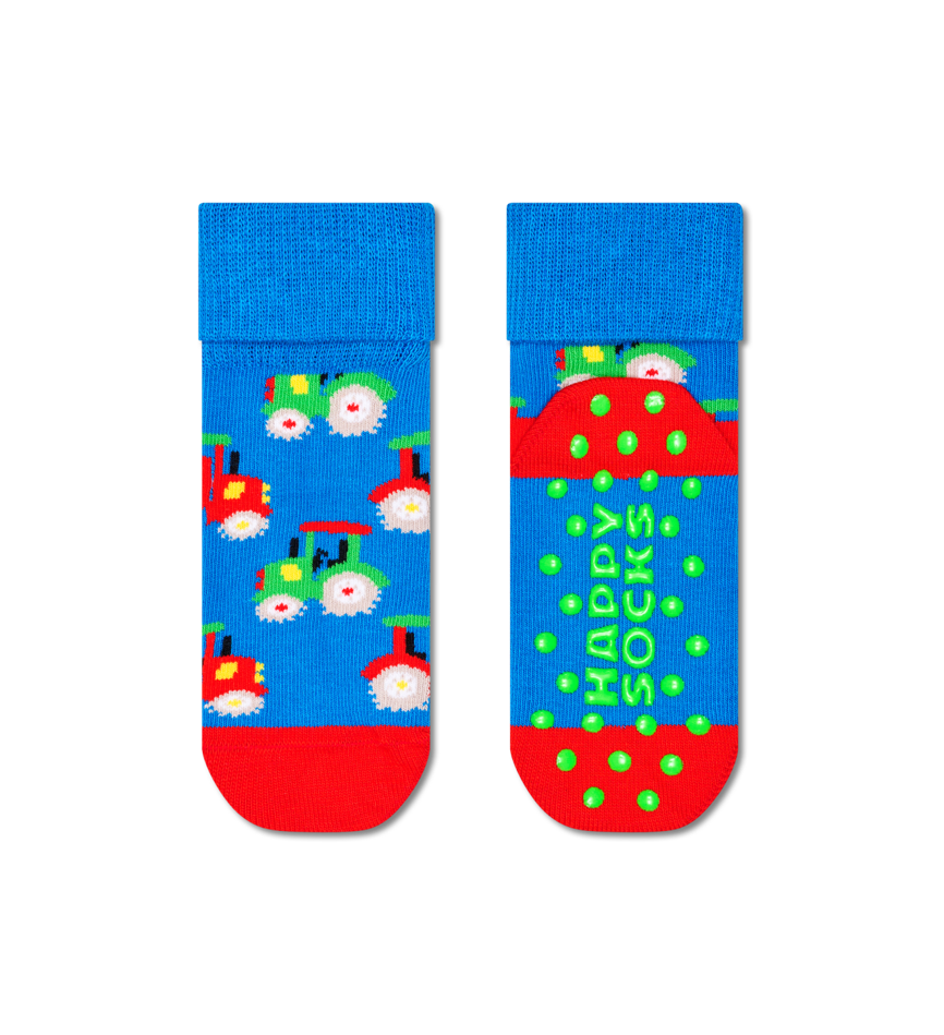 HAPPY SOCKS | KIDS TRACTOR ANTI SLIP SOCK | האפי סוקס זוג גרביים לתינוקות 911