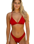 Naya Swimwear hot red Diego Bottom | בגד ים לנשים - תחתון דייגו – אדום M Naya Swimwear