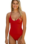 Naya Swimwear hot red Kai One Piece | בגד ים שלם קאי – אדום L Naya Swimwear