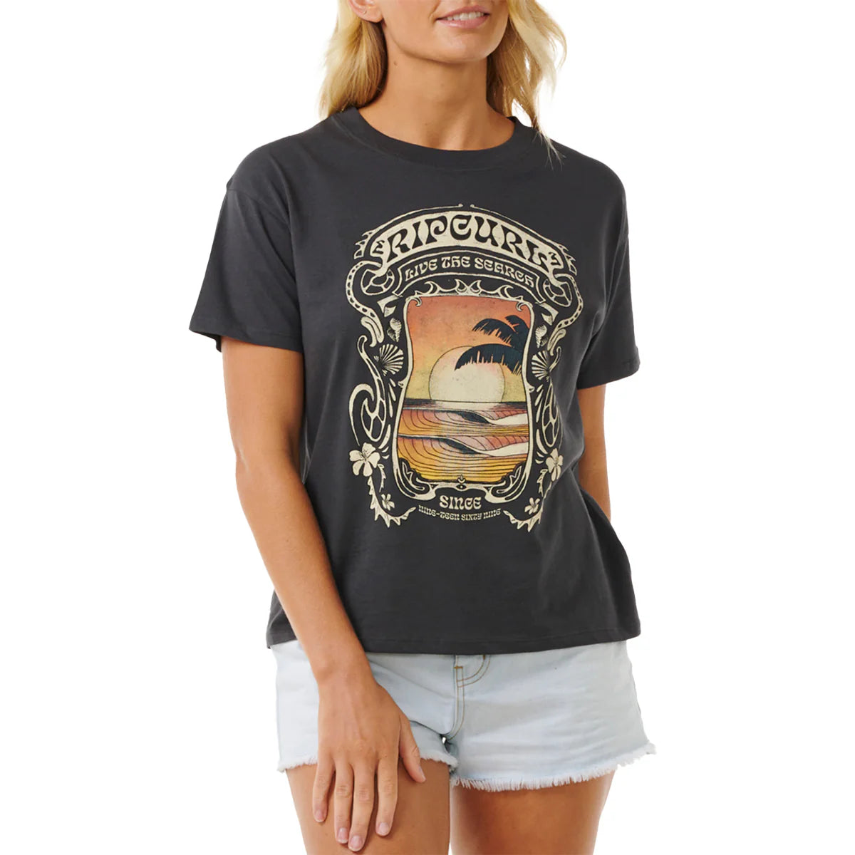 RIP CURL | SEA SHELLS RELAXED TEE | חולצה קצרה נשים וויבז מ.ס בע&quot;מ