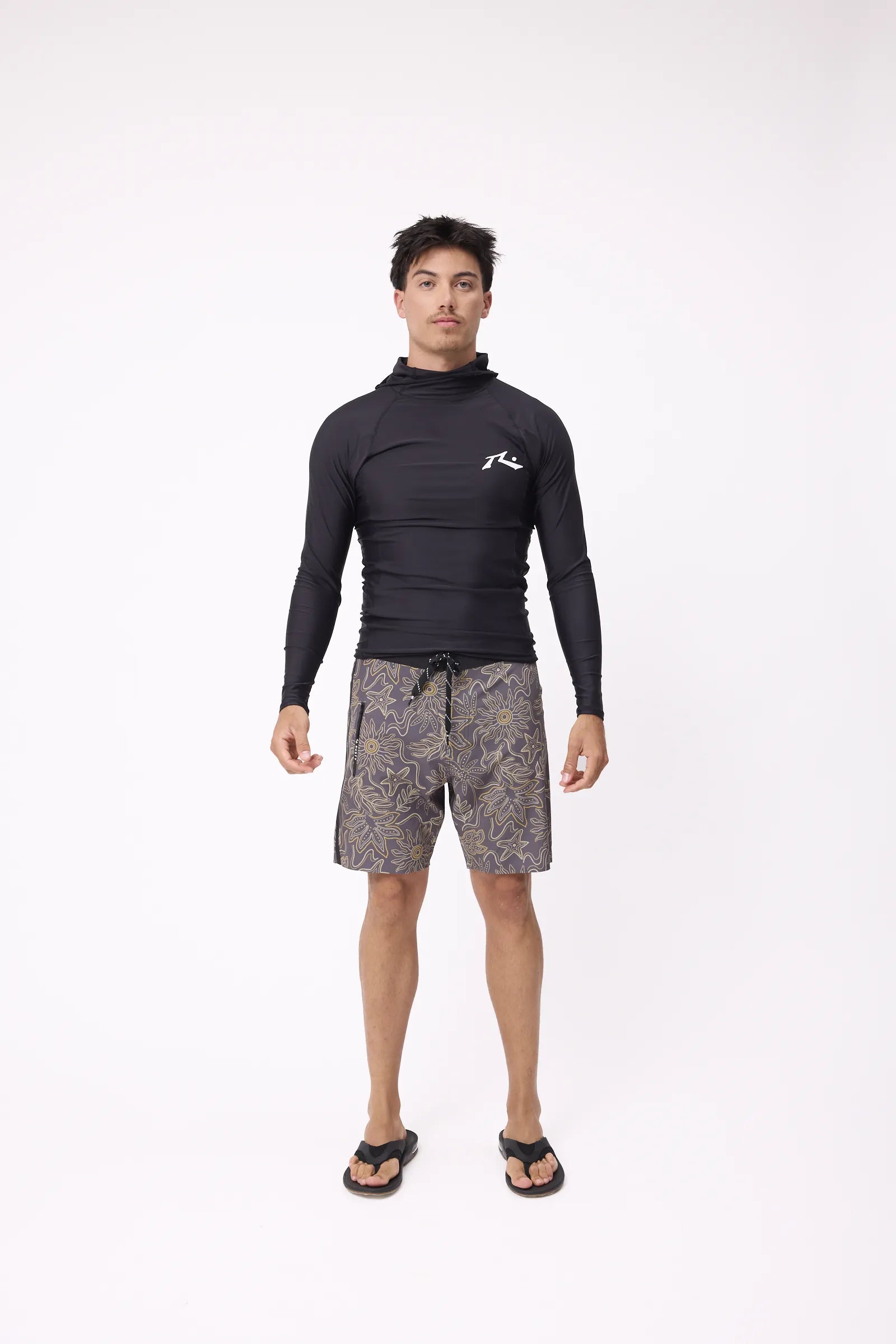 RUSTY | RASHGUARD NICOLAS SHIBUYA | לייקרה עם קפוצ'ון שרוול ארוך אוריונקה