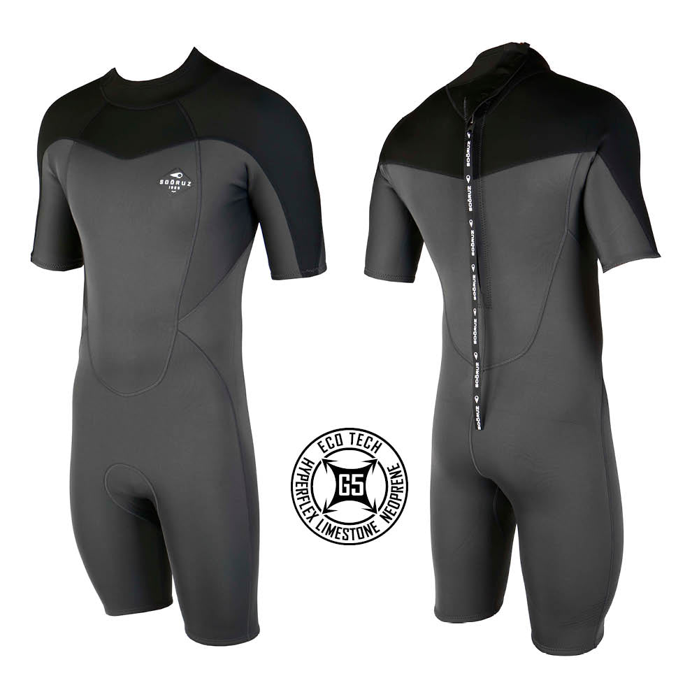 SOORUZ Shorty FLY 2/2 BACK-Zip | חליפת גלישה לגברים קצרה 2/2 מ"מ רוכסן אחורי דוגית