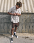 HURLEY | MUSCLE TANKSANO CAMP EMBROIDERED SS | חולצה מכופתרת קצרה 911