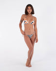 HURLEY | SCOOP CROP TOP PRINTTRIANGLE PRINT | בגד ים נשים חלק עליון 911