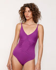 Hadas Avidan Swimwear| aruba | בגד ים לנשים סגול כיווצים הדס אבידני