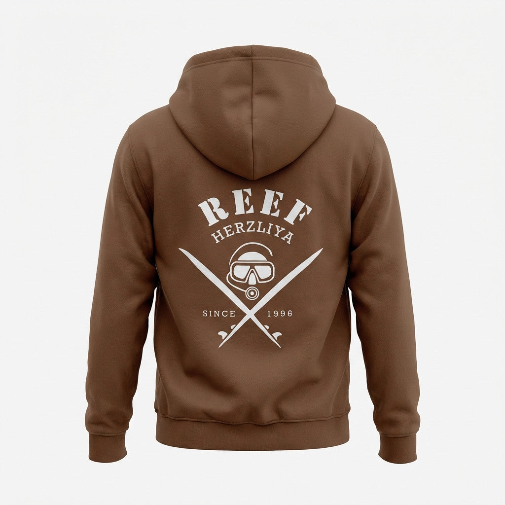 Reef Hoodie | קפוצ'ון חום ריף Reef Shop