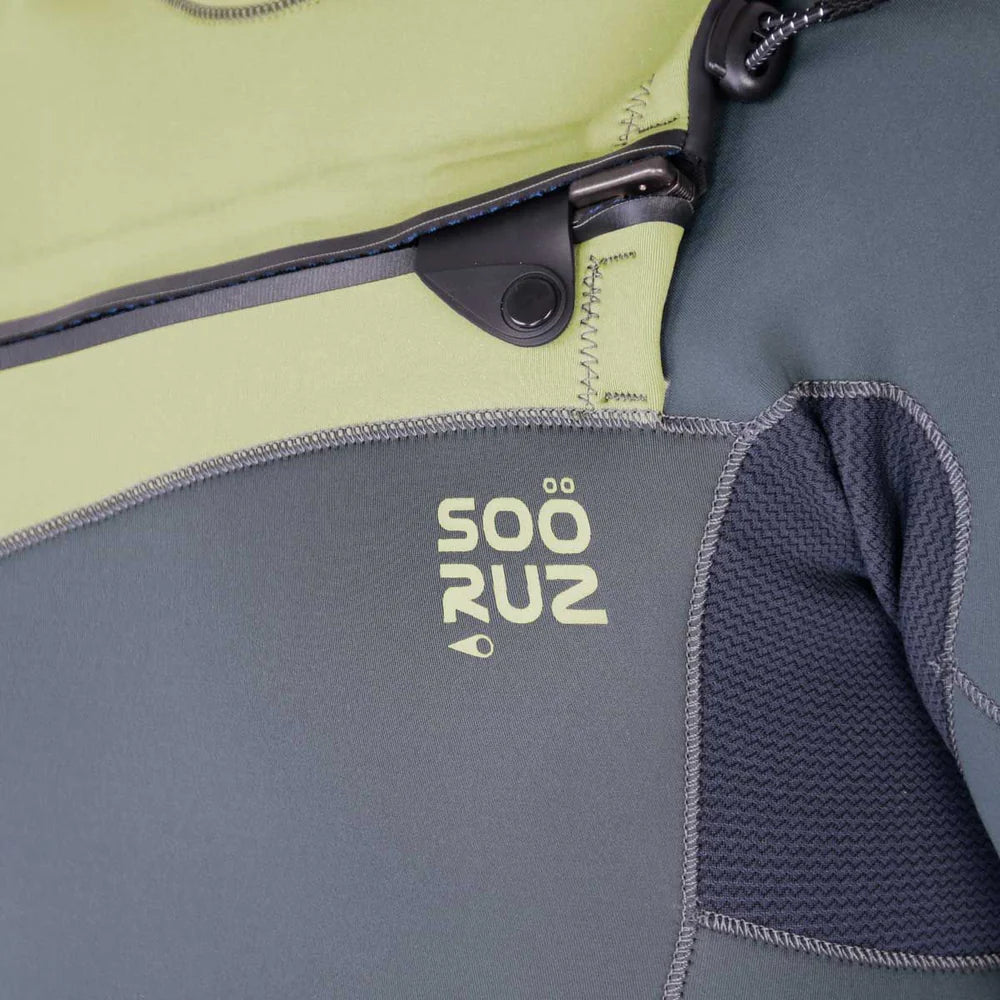 SOORUZ | FIGHTER CZ 3/2 GREEN 25 | חליפת גלישה גברים 3/2 ירוק סגירת חזה דוגית