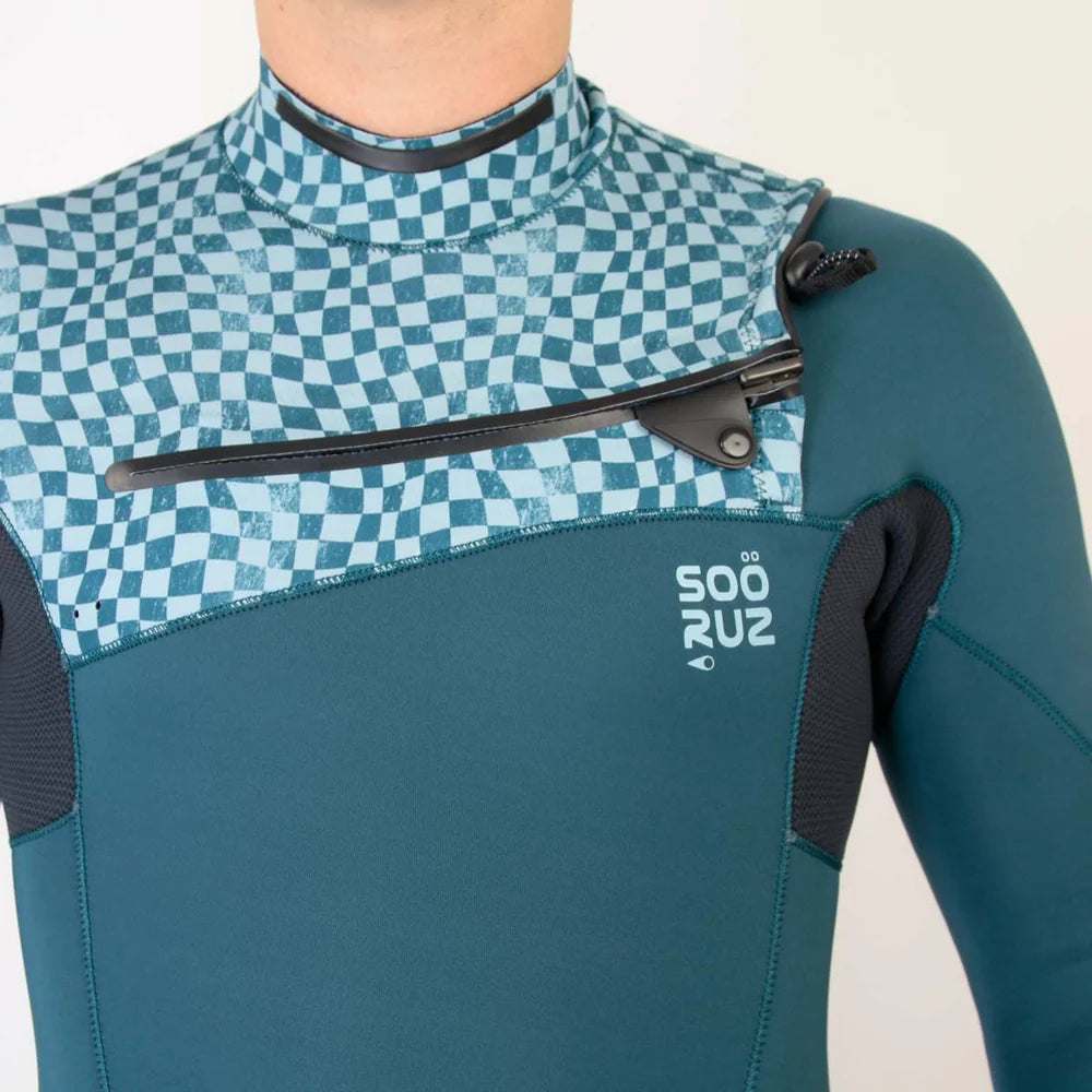 SOORUZ | FIGHTER CZ 3/2 BLUE 25 | חליפת גלישה גברים 3/2 כחול סגירת חזה דוגית