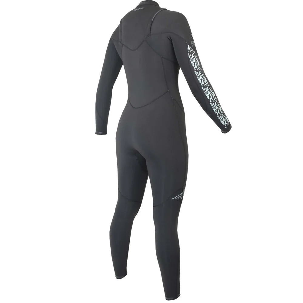 SOORUZ | DIVINE FZ 3/2 BLACK WOMEN 25 | חליפת גלישה נשים 3/2 שחור רוכסן קדמי דוגית