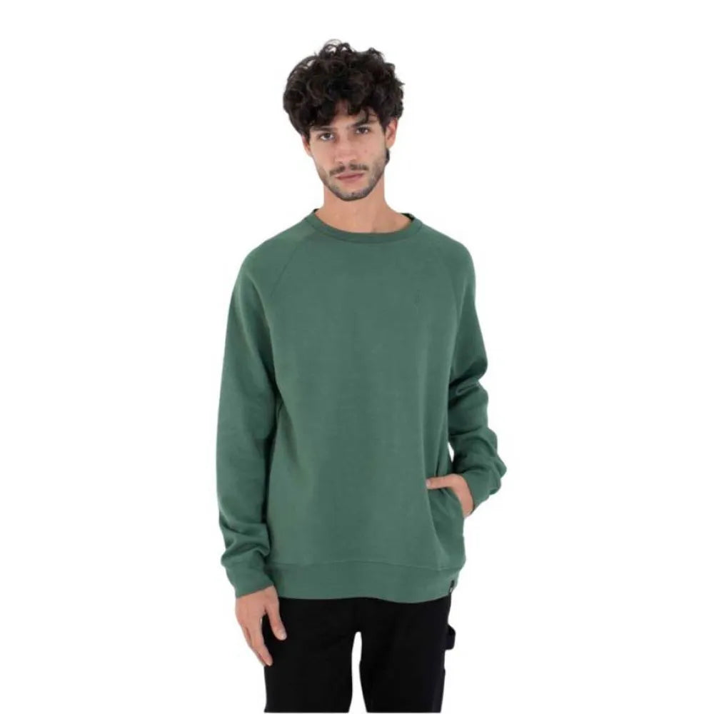 HURLEY | M LOW TIDE CREW | סווטשירט גברים הארלי ירוק 911