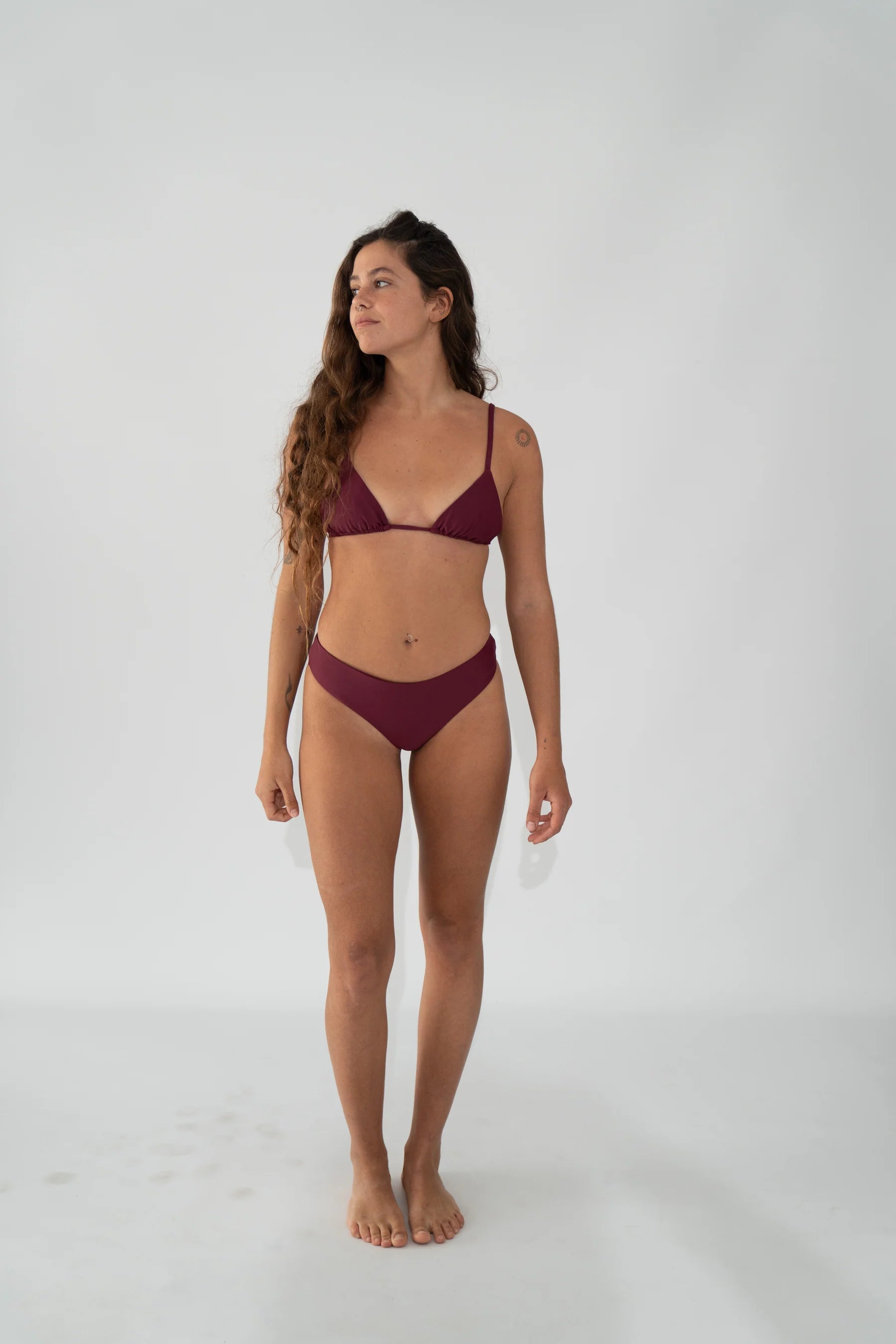 LIKA | Brandy Top Dark Purple/Lime | חלק עליון ברנדי סגול/ליים Dark Purple - סגול חציל LIKA
