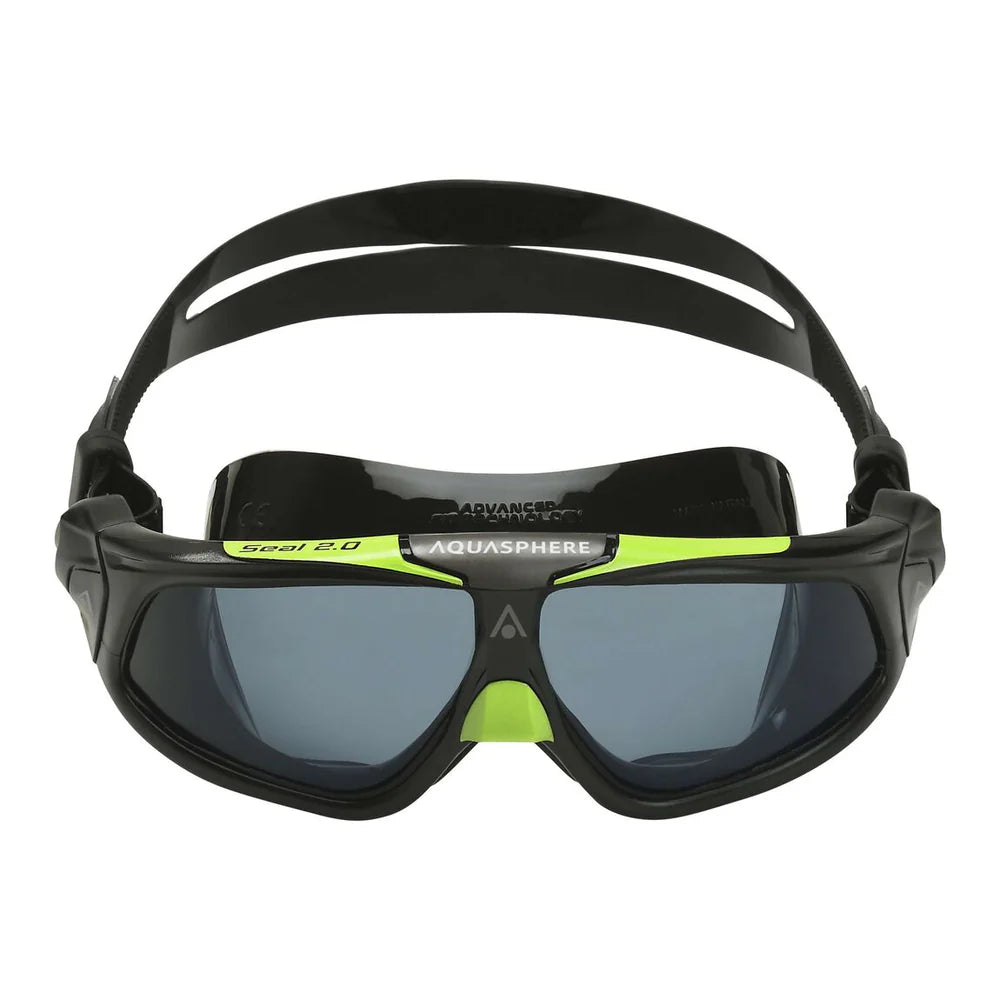 AQUASPHERE | ACTIVE SEAL 2.0 | מסכת שחייה שחור ירוק דוגית