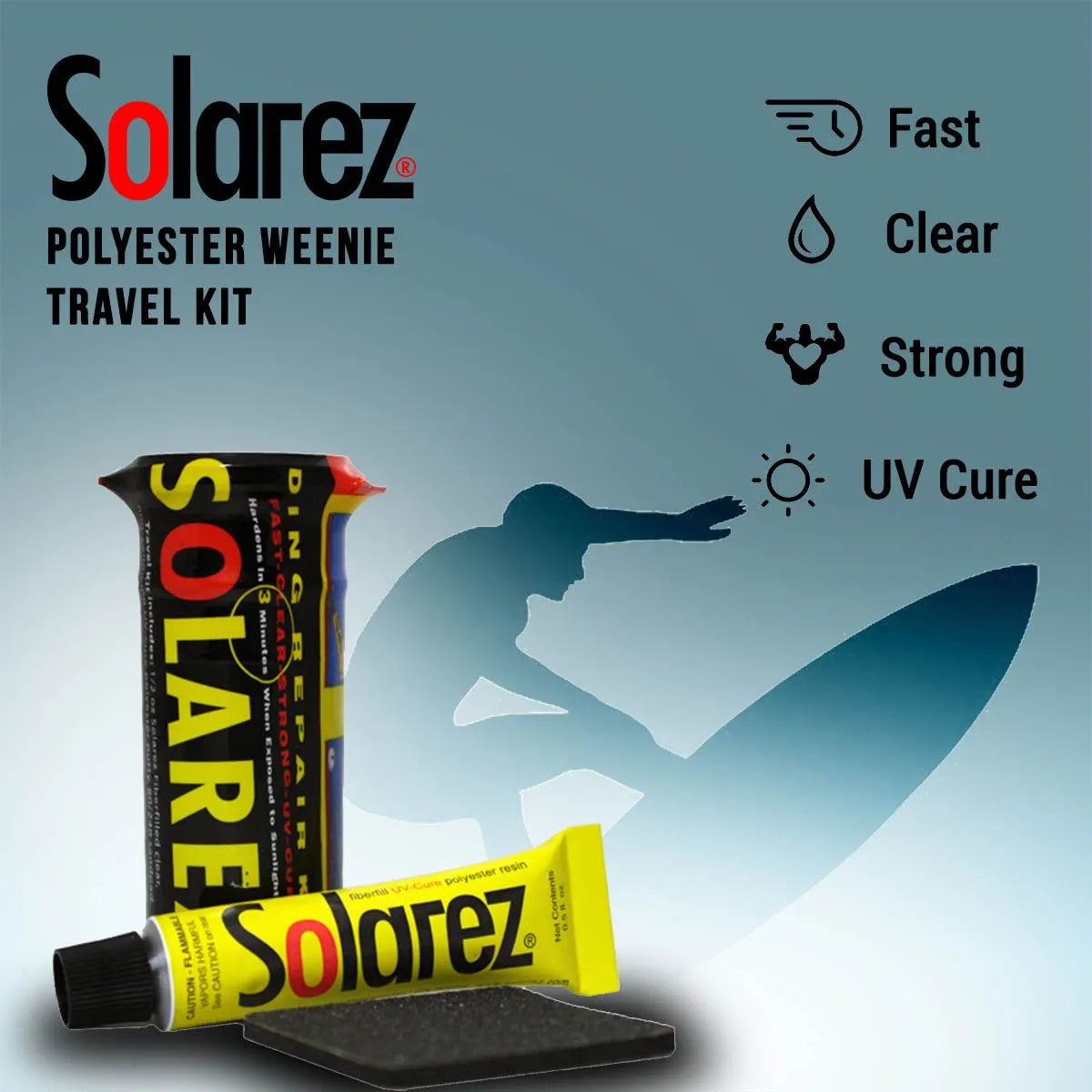 SOLAREZ | Polyester Weenie Kit 0.5 OZ TUBE | פוליאסטר לתיקון גלשנים SURFIN