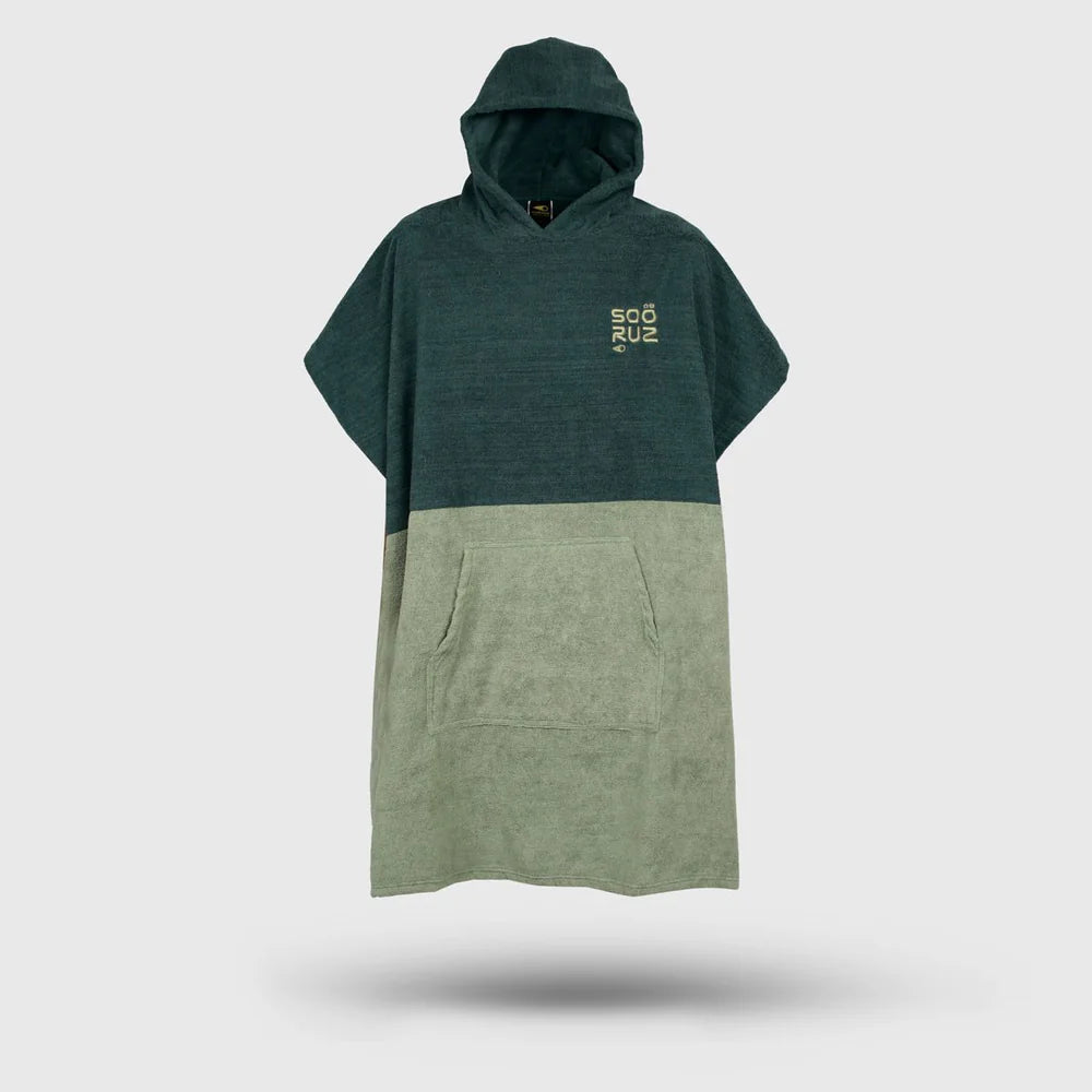 SOORUZ | Poncho laurel green | פונצ'ו סורוז ירוק דוגית