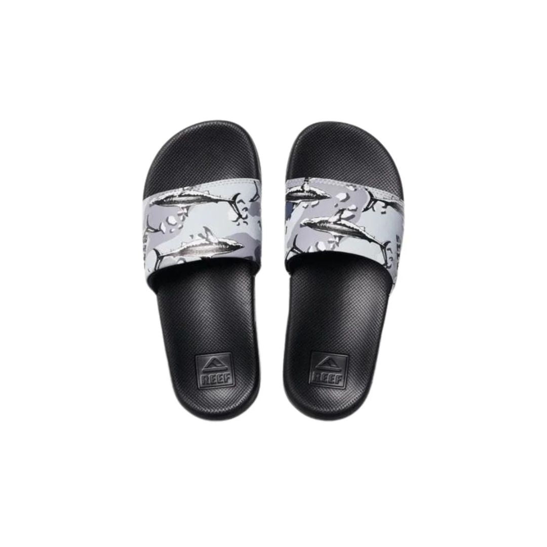 REEF | Kids One Slide Grey Camo Shark | כפכפים ילדים סלייד REEF