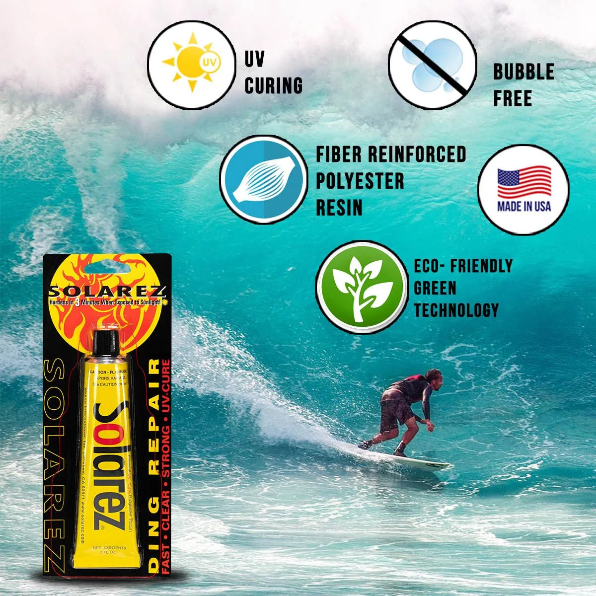 SOLAREZ | POLYESTER DING REPAIR | פוליאסטר לתיקון גלשנים SURFIN