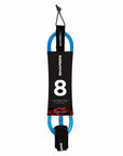 Shapers Performance series leash | ליש לגלשן שייפרס מידה 8 7מ"מ כחול אינטרסרף
