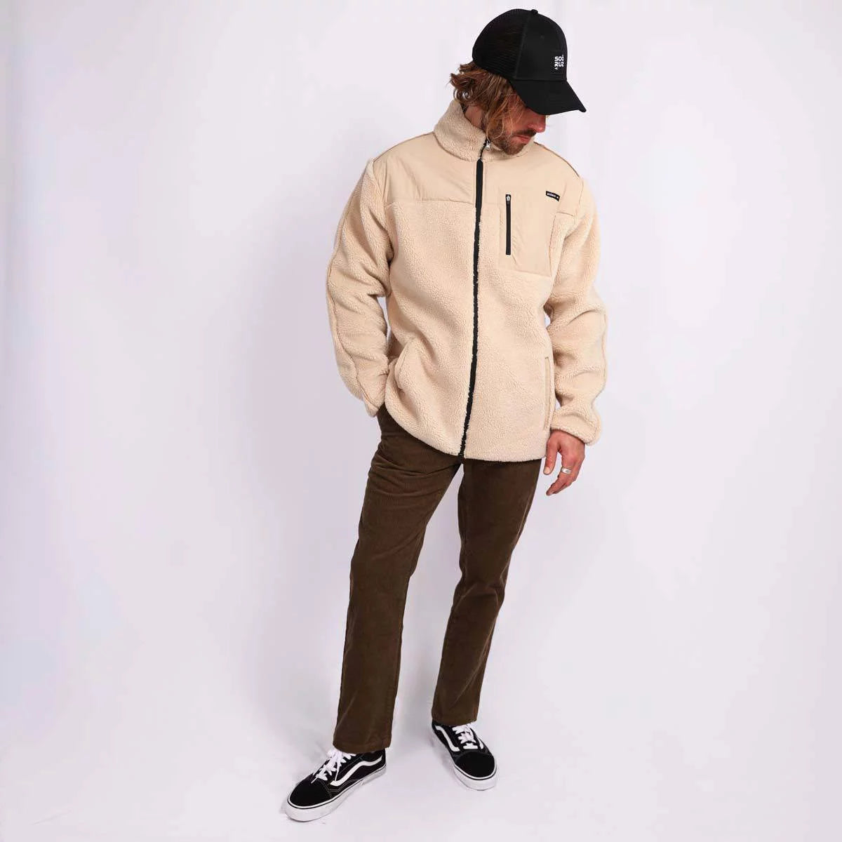 SOORUZ | SHERPA JACKET SAND | ג'קט פליז קרם דוגית