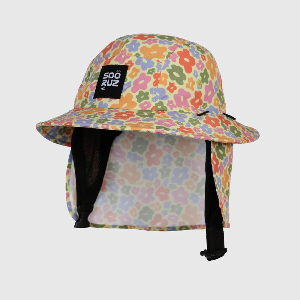 SOORUZ | SURF HAT DYLAN | כובע גלישה רחב שוליים פרחים דוגית