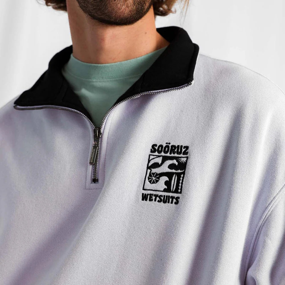 SOORUZ | SWEAT HALF ZIP BIO | סווטשירט לילך סורוז דוגית